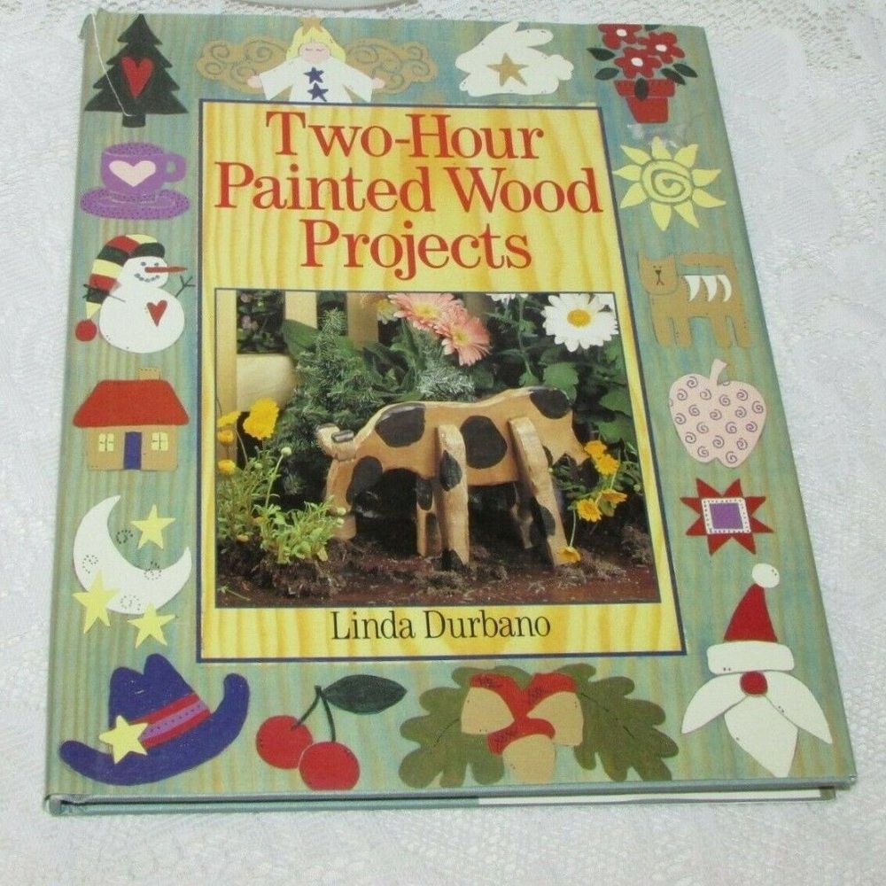 TWO-HOUR PAINTED WOOD PROJECTS 1996 Used HB Book How-To DIY Cottagecore Crafts